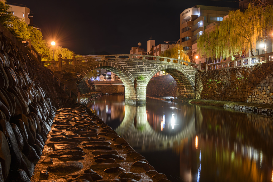 中島川（含眼鏡橋等石橋群）：1